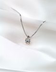 1 Carat Sterling Silver Diamond Necklace – Image 1