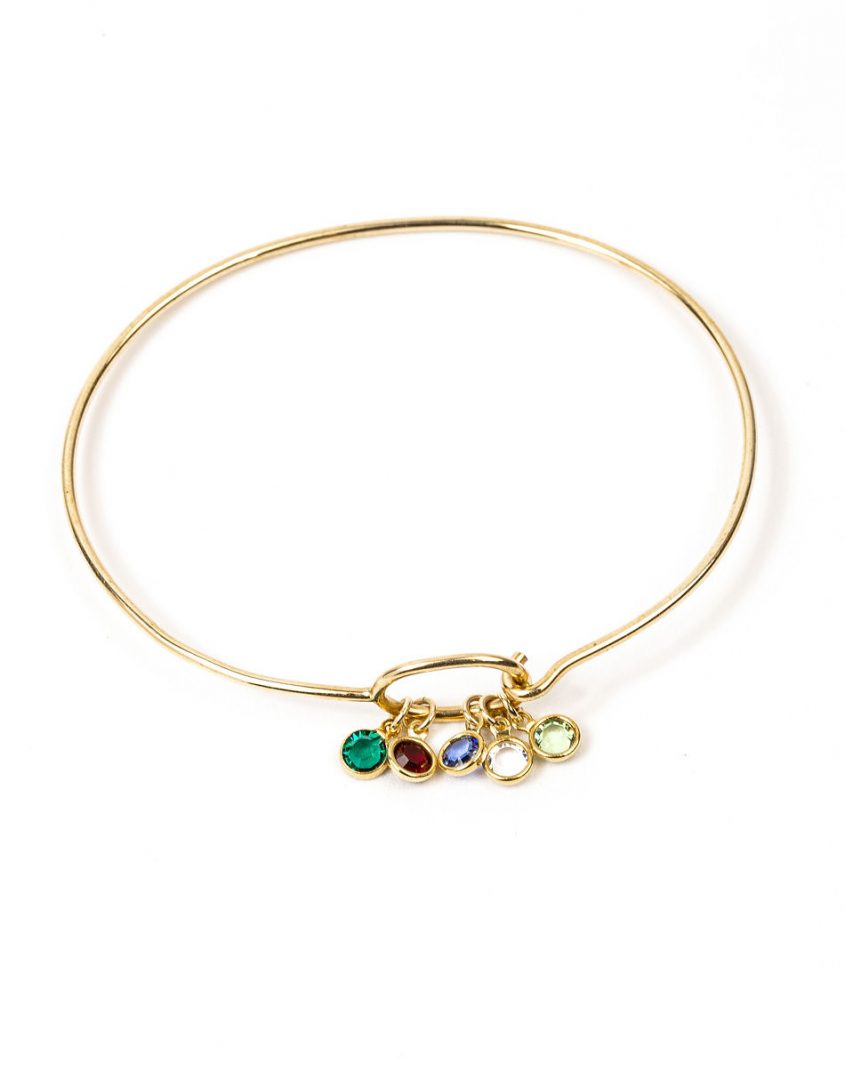 golden-hook-bangle-birthstone-bracelet-flatlay