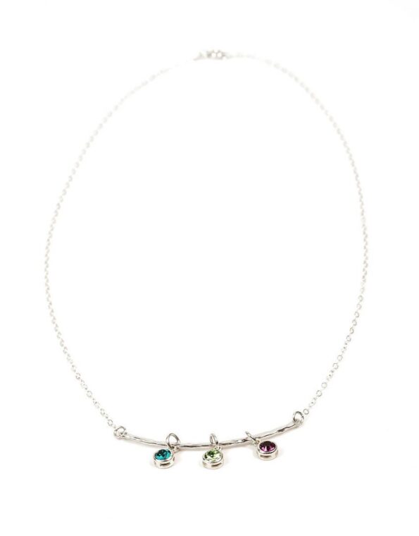 Sterling Birthstone Drop Slider