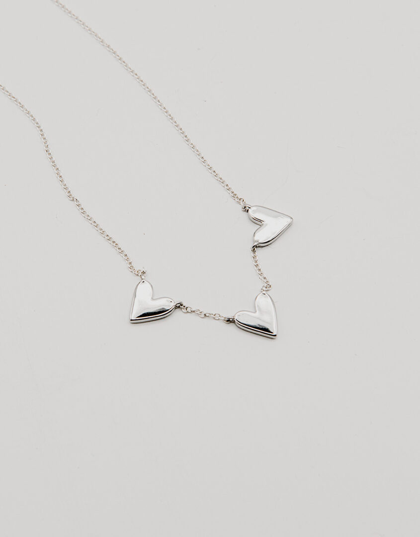 Custom Silver Heart Necklace | Gift For Her