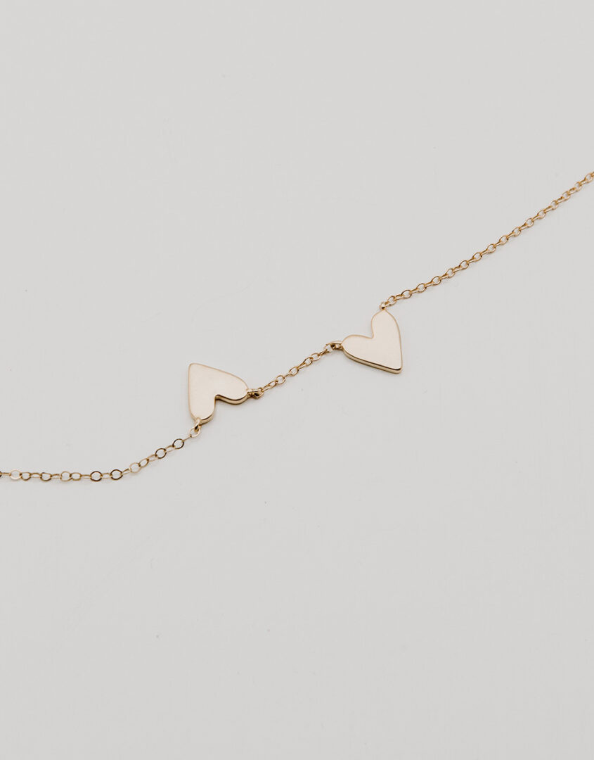 Custom Gold Heart Necklace | Gift For Her