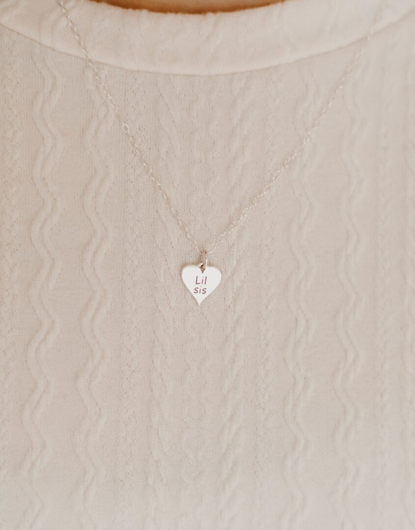 Sterling Necklace with Little Sis engraved