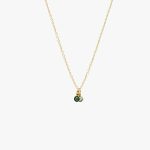 Golden Birthstone Drop Necklace