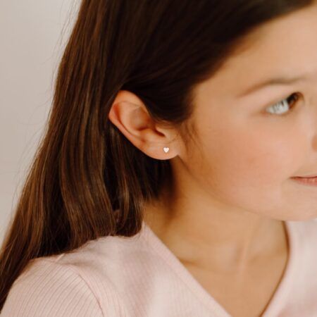 Gold-Filled Heart Studs for Little Girls