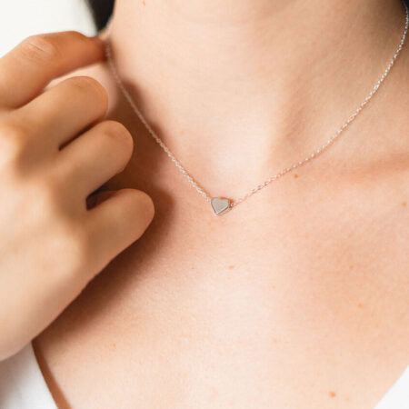 Endearing Love Necklace | Silver Heart Necklace