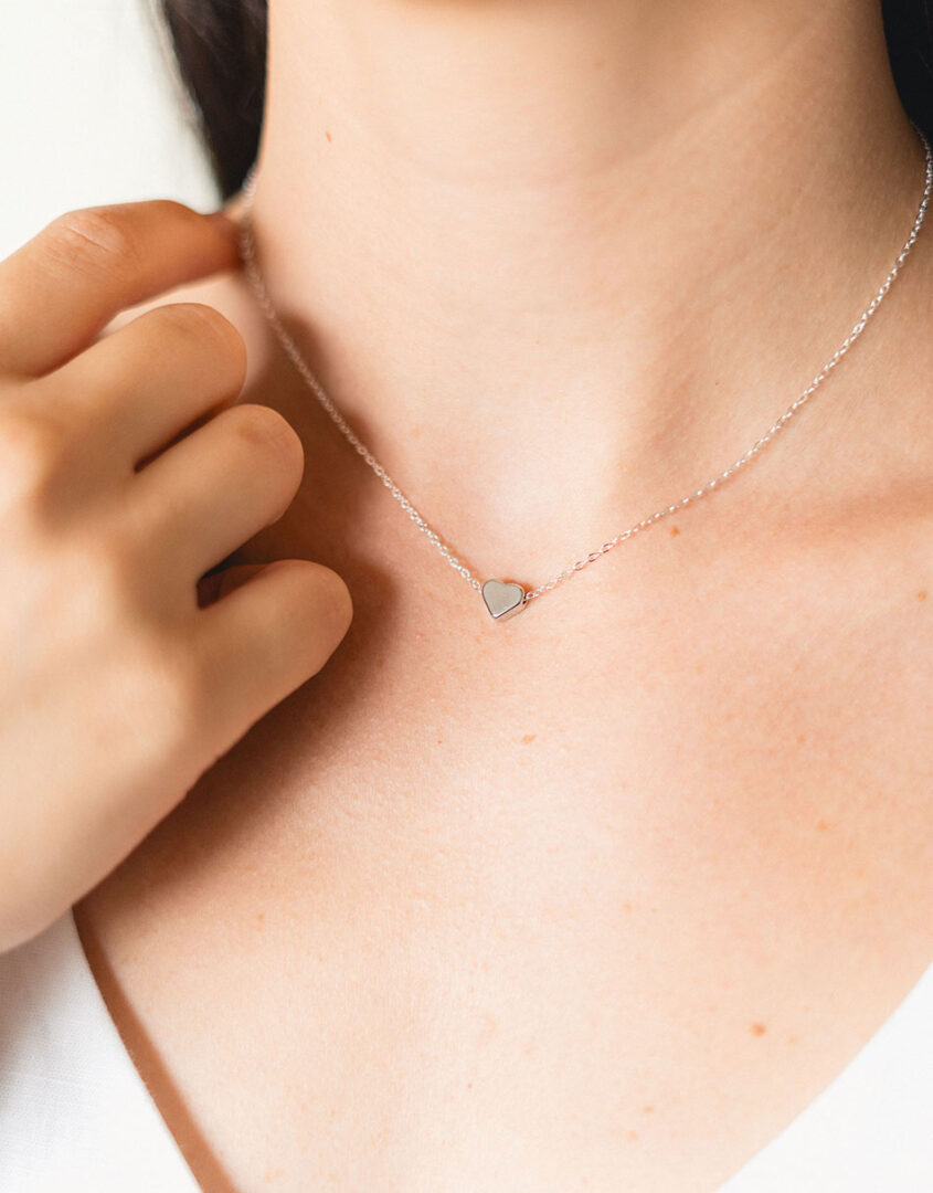Endearing Love Necklace | Silver Heart Necklace