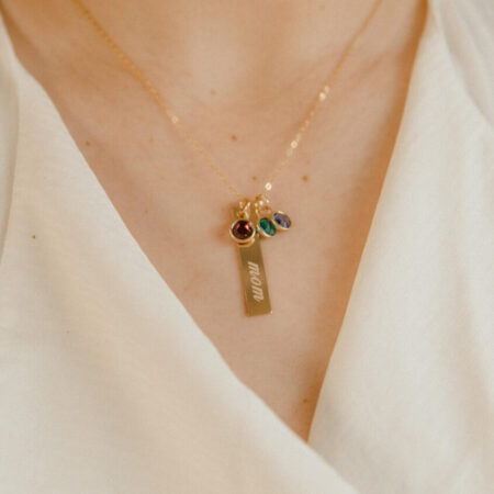 Golden Rectangle Names On A Chain - The Vintage Pearl