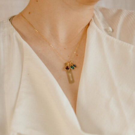 The Vintage Pearl Dainty Initial Charm Necklace