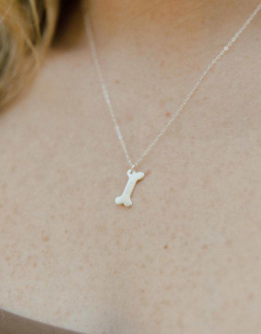 Engraved Bone Charm Necklace | Perfect Gift For Pet Lovers