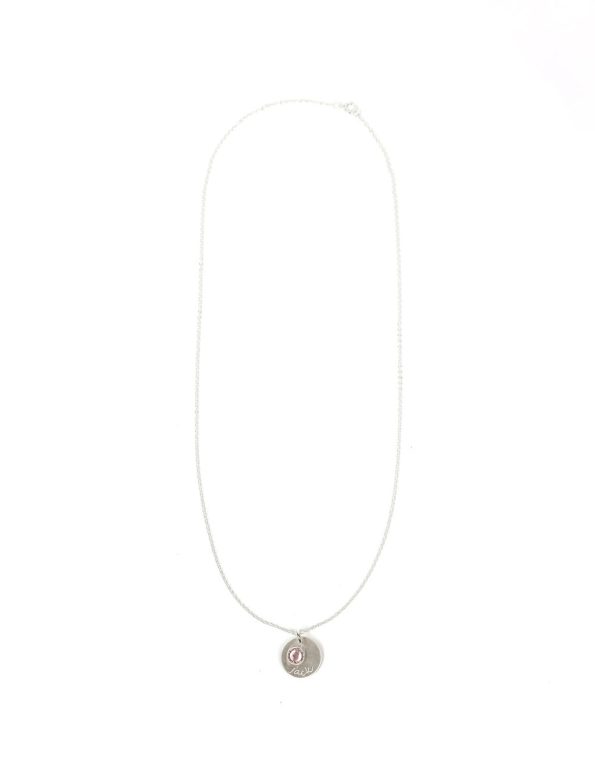 Engraved Sterling Dainty Drop Necklace