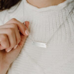 Engraved Sterling Silver Name Bar Necklace