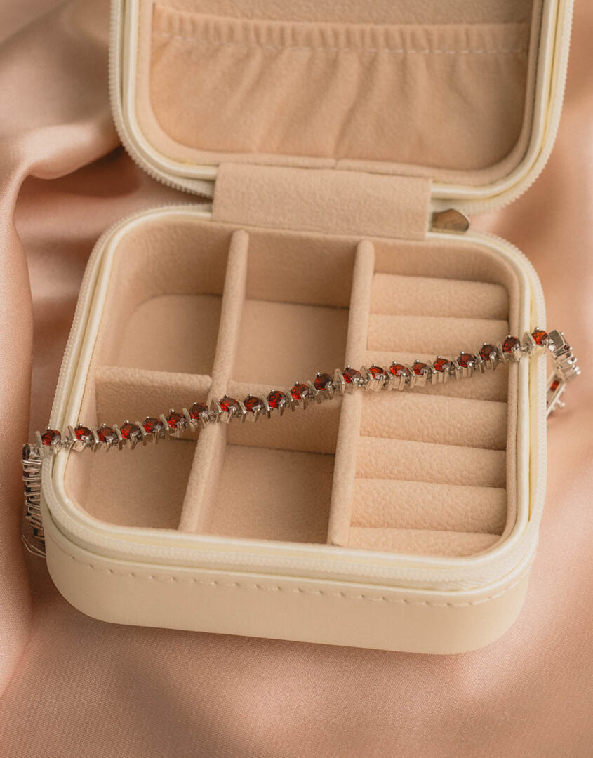 Garnet Birthstone Tennis Bracelet | Perfect Gift For Women