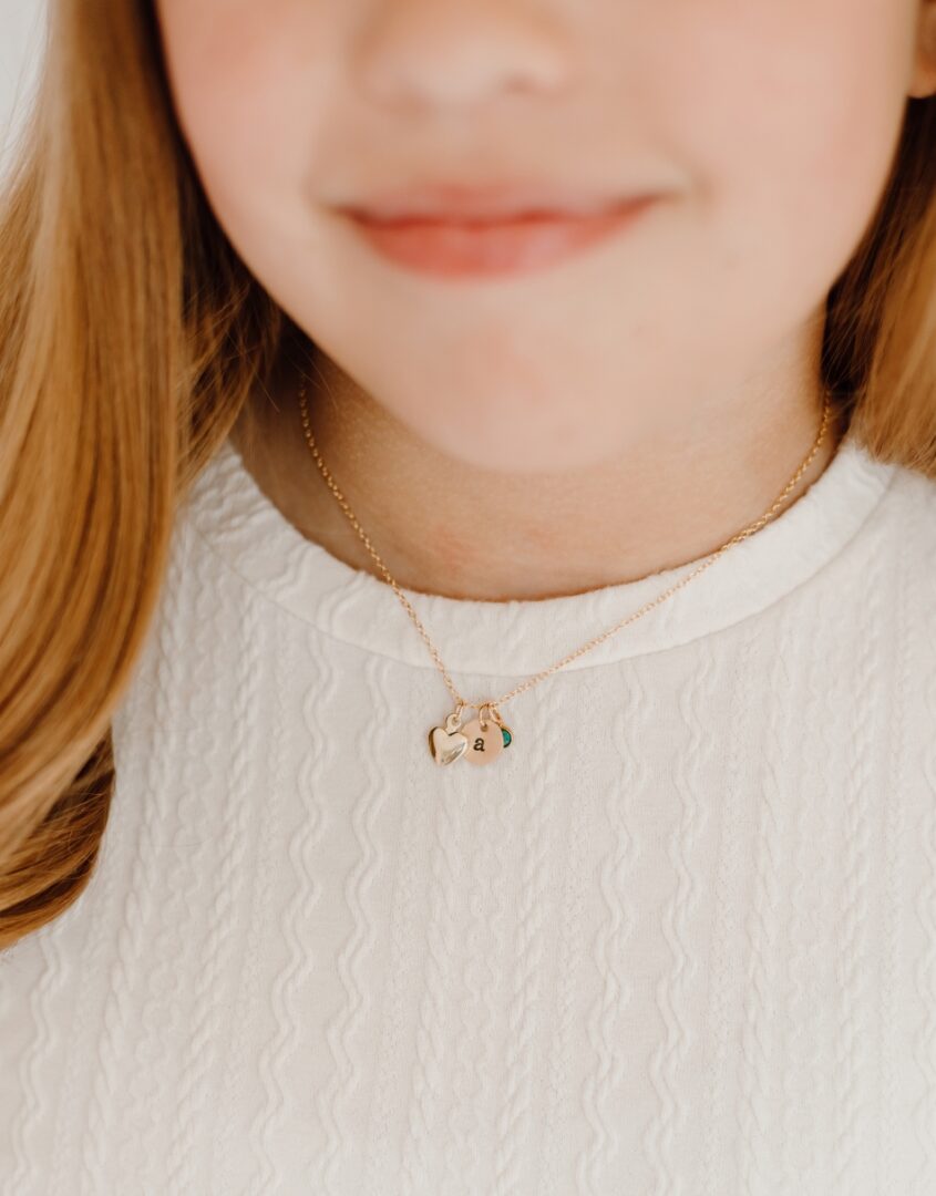 Girls Sweetheart Gold-Filled Initial Necklace