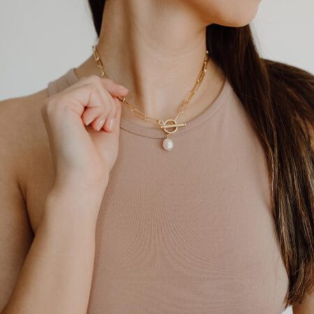 Gold Baroque Pearl Necklace | Perfect Gift For Birthday