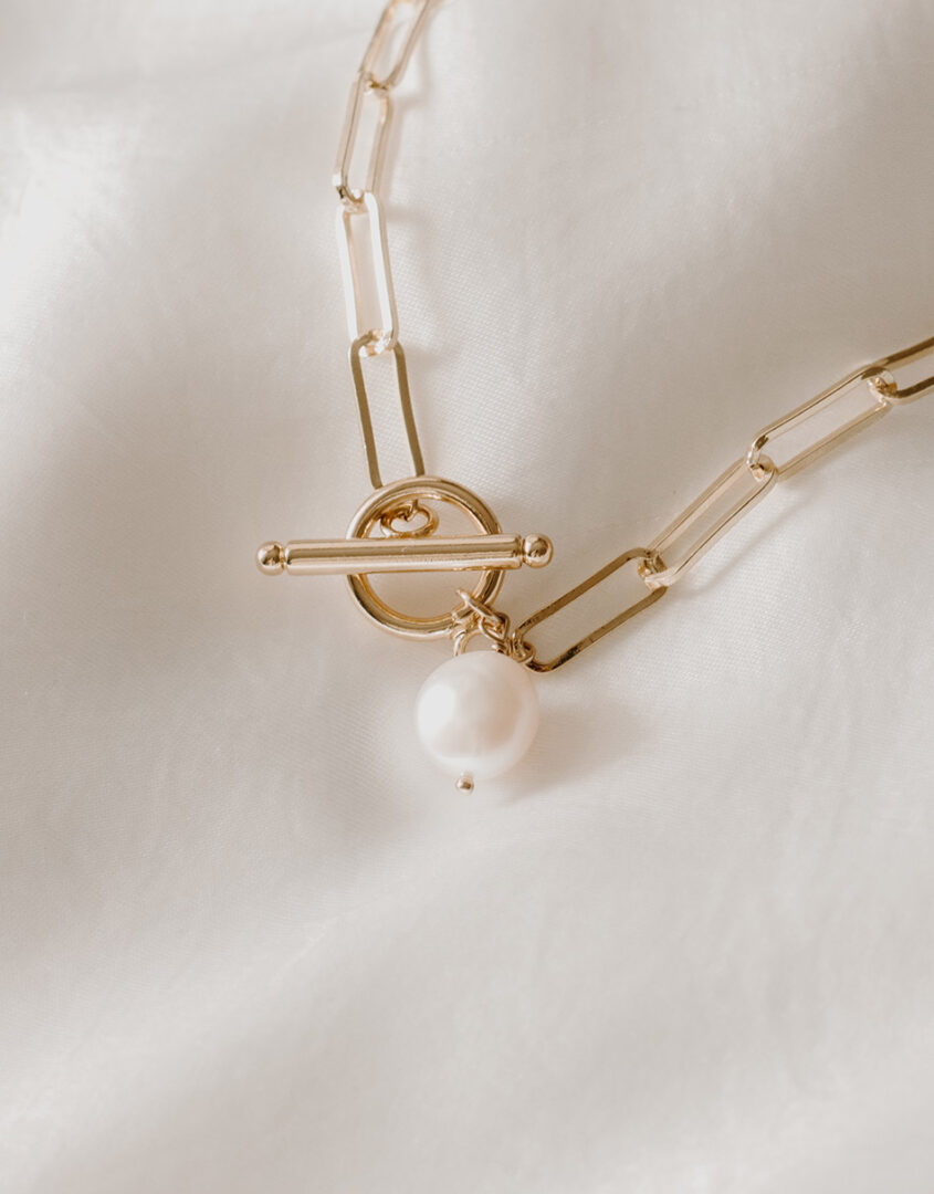 Gold Baroque Pearl Necklace | Pearl Jewelry