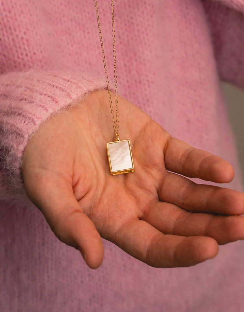 Gold-Filled-Mother-of-Pearl-Rectangle-Photo-Locket-Necklace-Image1