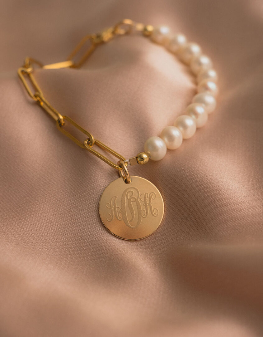 Gold-and-Pearl Monogram-Bracelet-Image8