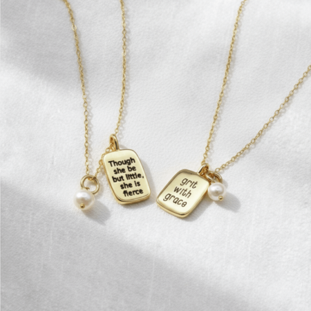 Gold-Filled Rectangle Tag Necklace