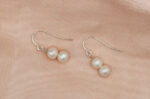 Double Pearl Drop Earrings