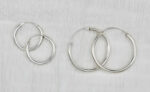 Silver Continuous Hoop Earrings