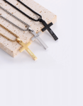 Men’s-stainless-cross-necklace- Image 1