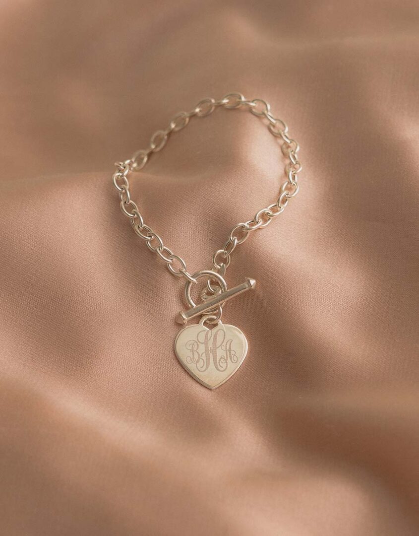 Monogram-Silver-Heart-Bracelet-Image4