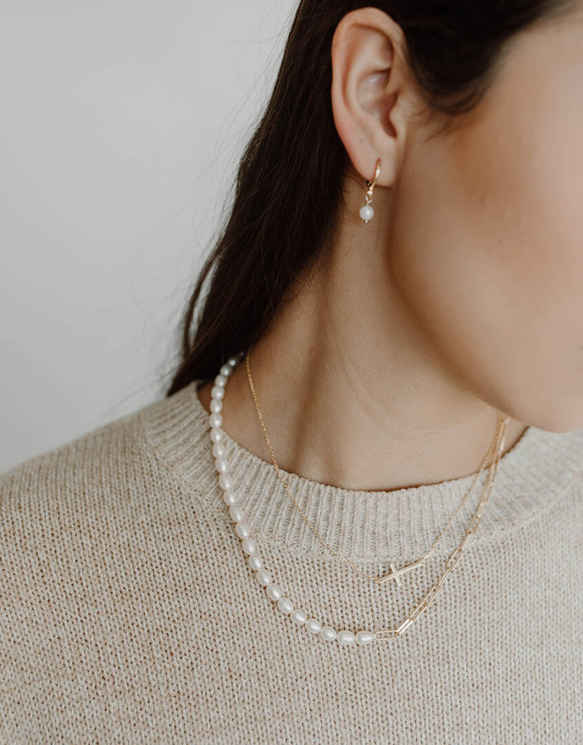 Pearl & Paperclip Necklace | Perfect Gift For Wife