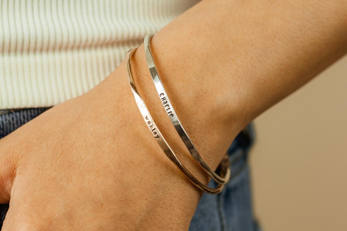 Personalized Bracelets customized with names of loved ones