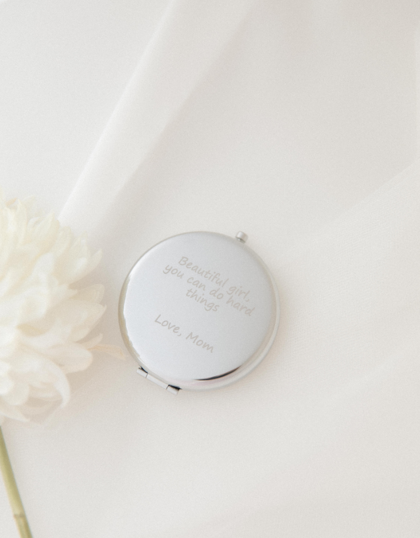Personalized Round Compact Mirror