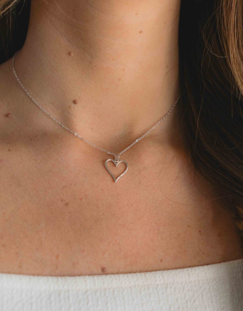 Silver-Open-Heart-Charm-Necklace-Image2