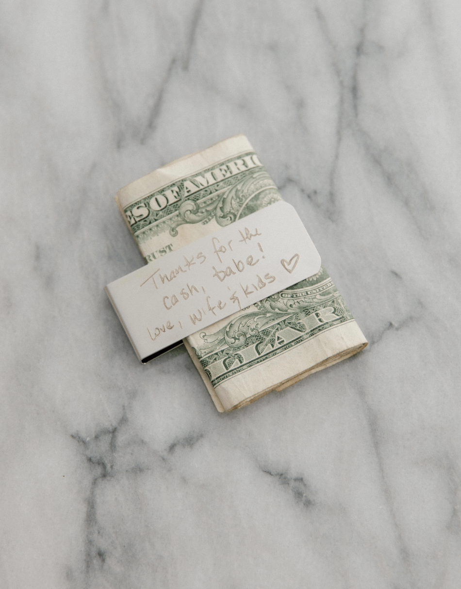Stainless Engraved Handwritten Money Clip For Father's Day Gift