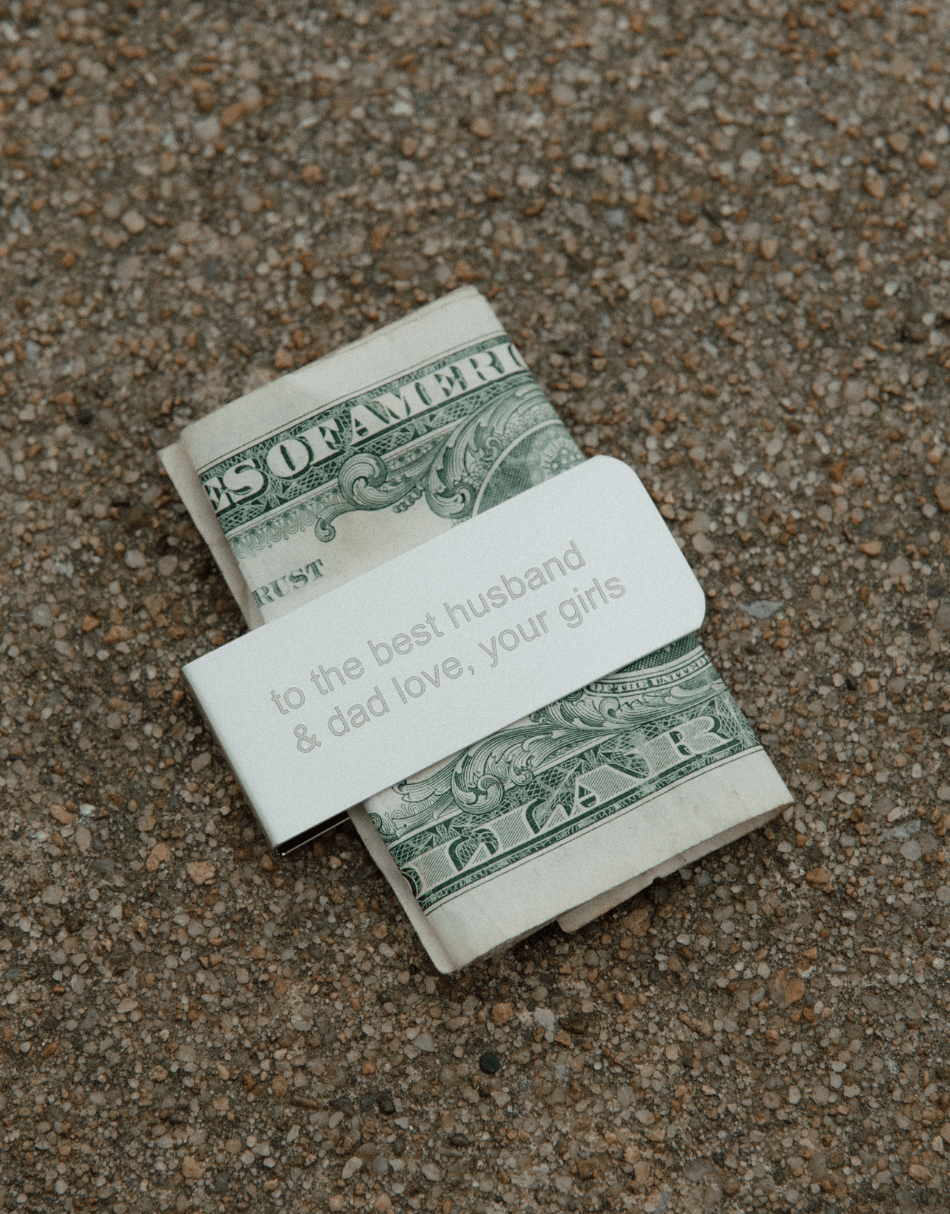 Stainless Engraved Money Clip For Dad