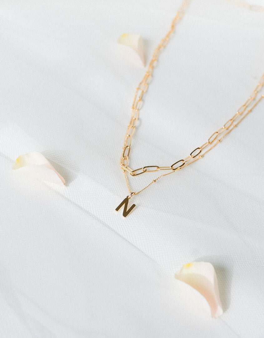 Rose Gold, Mother Of Pearl And Diamond Monograms Layering Necklace  Available For Immediate Sale At Sotheby's