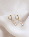 Triple Rice Pearl Earrings – Image 1