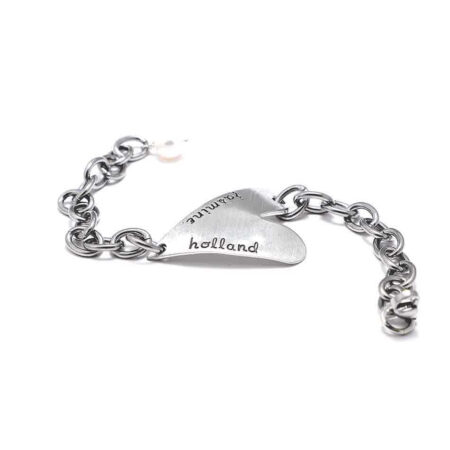 A fine pewter hand stamped bracelet for your loving wife, mom, or daughter. Customize with name, date or message