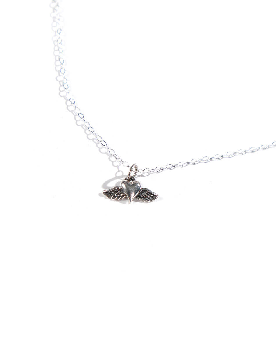 A Piece Of My Heart Is In Heaven Sterling Silver Necklace
