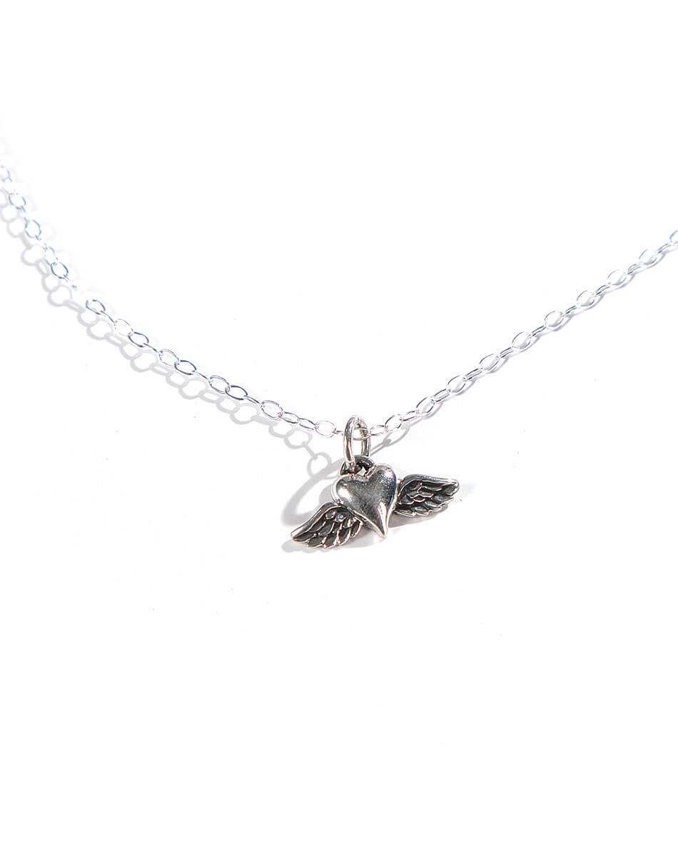 A Piece Of My Heart Is In Heaven Sterling Silver Necklace