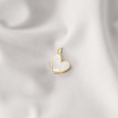 Gold-Filled Pearl Heart Locket Charm For Bracelets & Necklaces | Charms For Her
