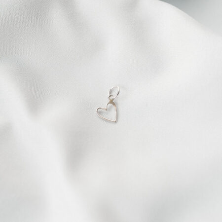 Sterling Silver Open Heart Charm For Bracelets & Necklaces | Charms For Her
