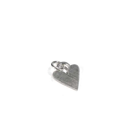 A handmade fine pewter heart charm as a beautiful addition to your necklace. Perfect gift for wife, mom