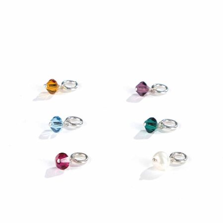 Made from genuine Swarovski crystals and sterling silver, birthstones charms make for perfect birthstone jewelry