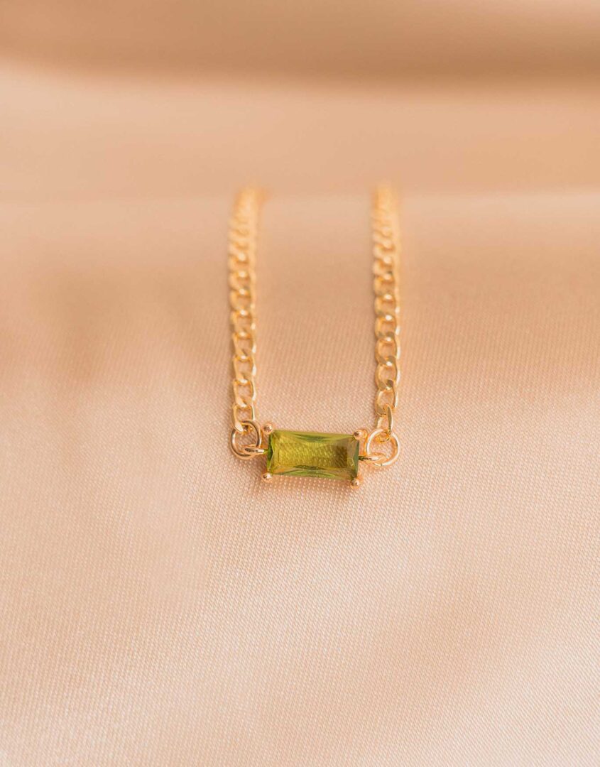 Golden Birthstone Baguette Bracelet | Perfect Gift For Women