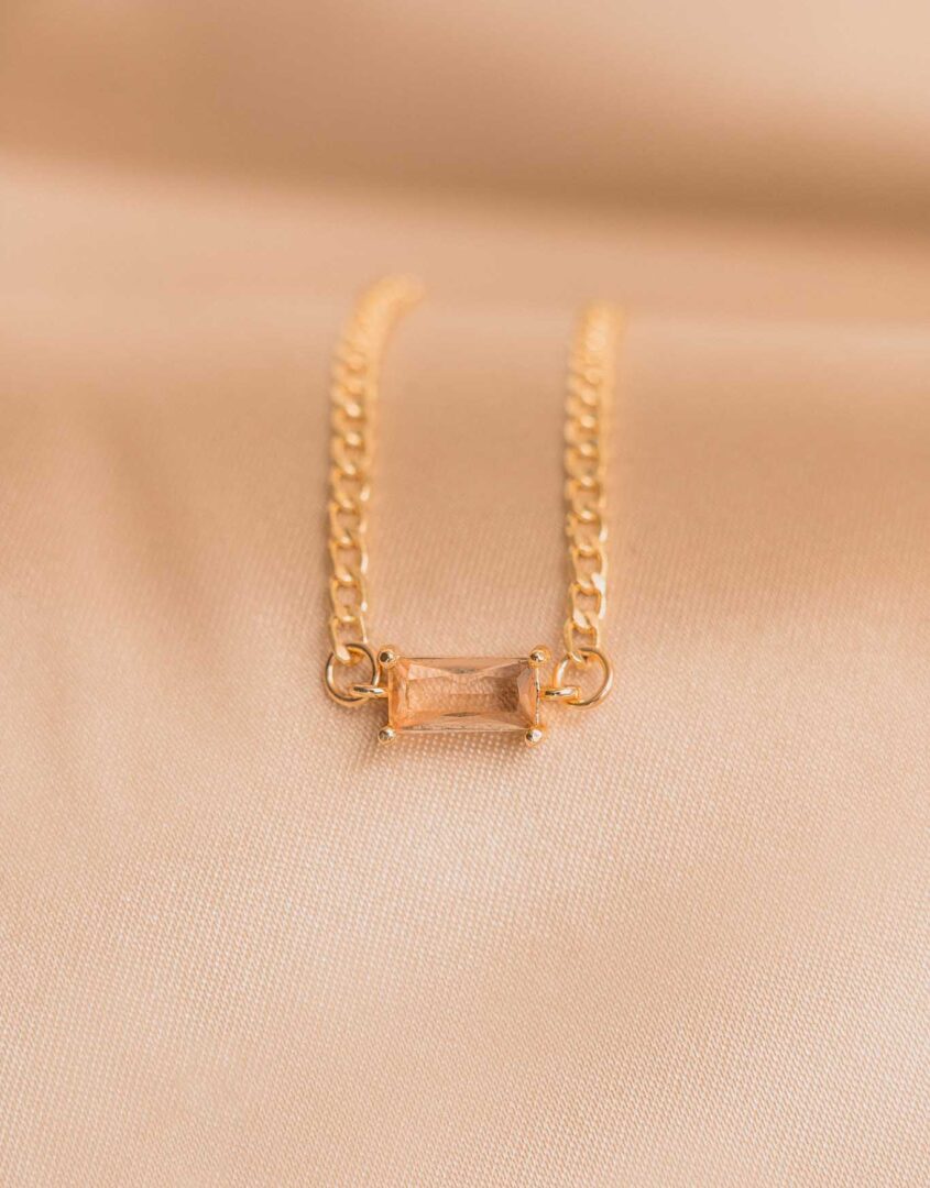 Golden Birthstone Baguette Bracelet | Perfect Gift For Women