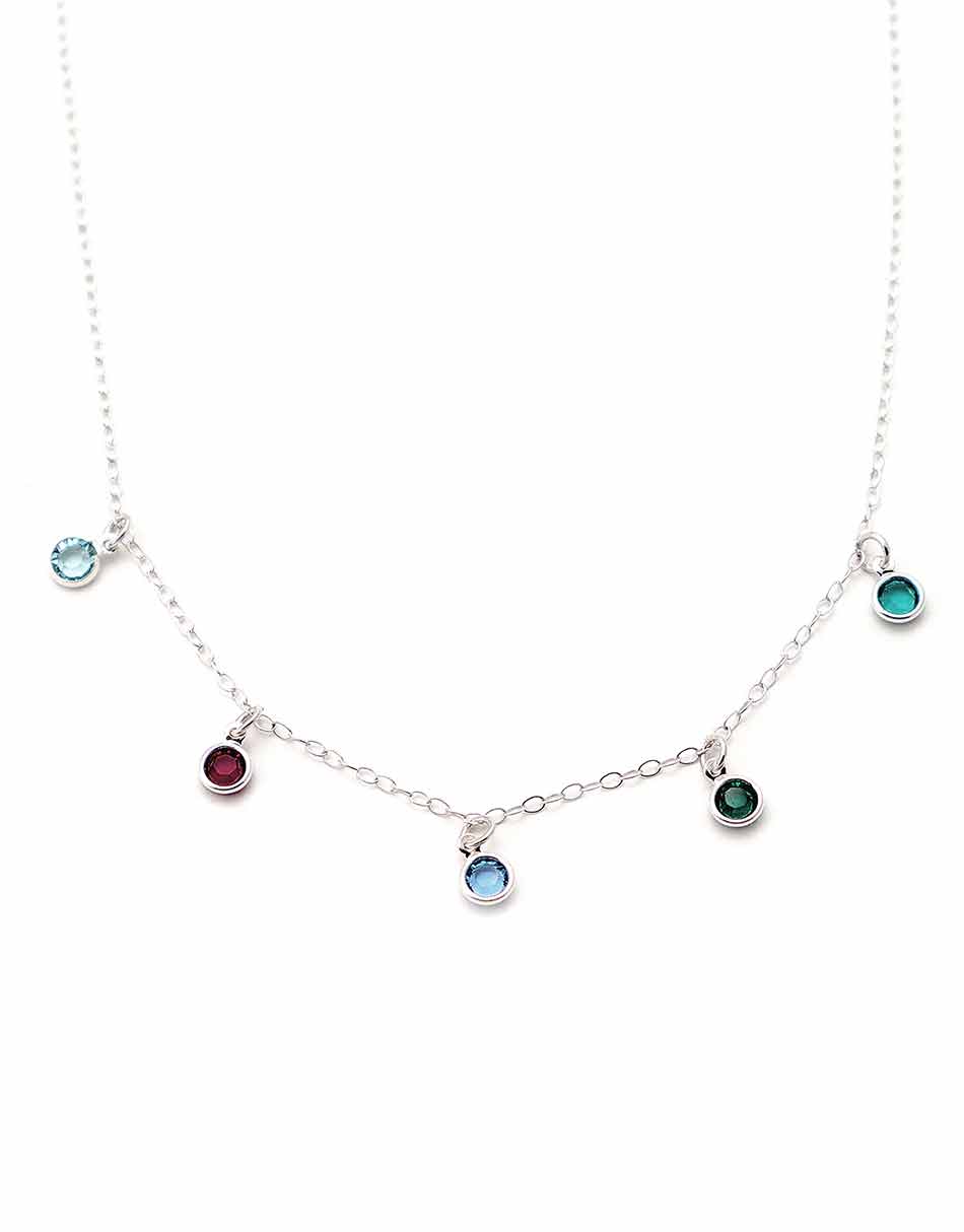 Birthstone Drop Necklace - The Vintage Pearl