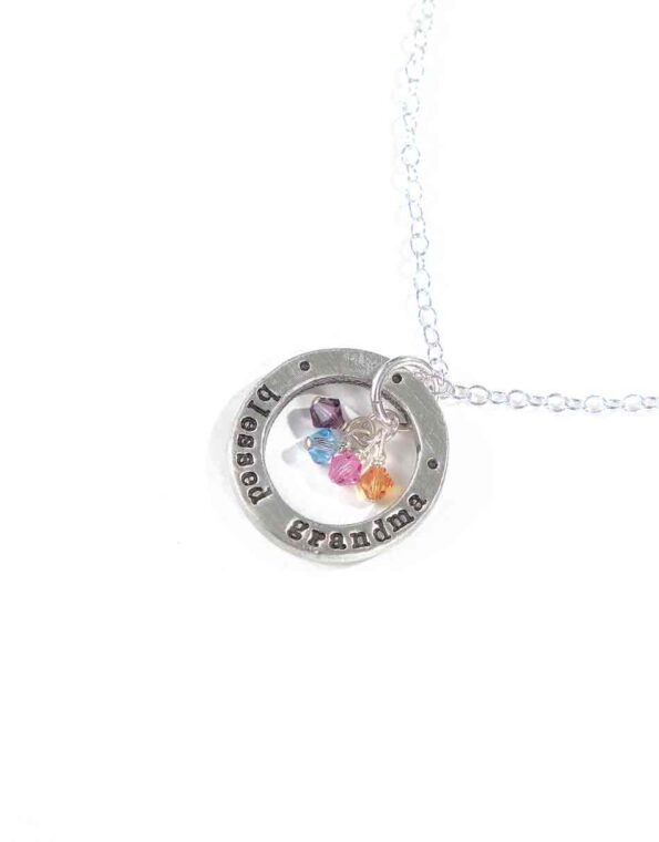 Blessed Grandma With Birthstones Necklace