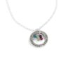 Best personalized necklace for grandma or nana. Hand stamped sterling silver disc along with birthstones of grand kids