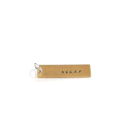 Hand stamped custom brass charm, perfect gift for a loved one to add to their jewelry. Select the shape as per choice