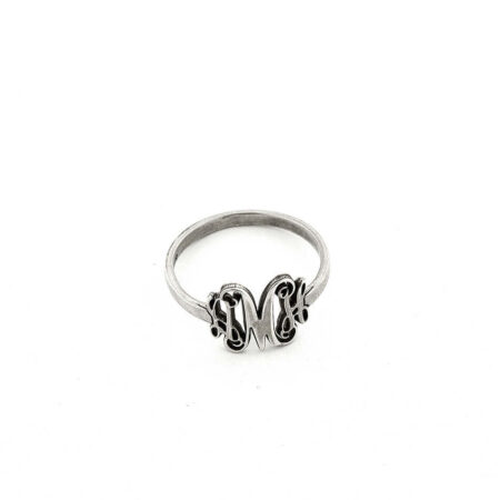 Silver Signet Monogram Ring - The Vintage Pearl