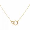 Gorgeous dainty necklace with interlocking gold circles is a classic everyday look. Perfect gift for couple, colleague, friend