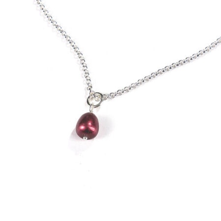 Cranberry pearl charm makes a perfect gift for your boss, colleague, or a friend. Add to the existing necklace